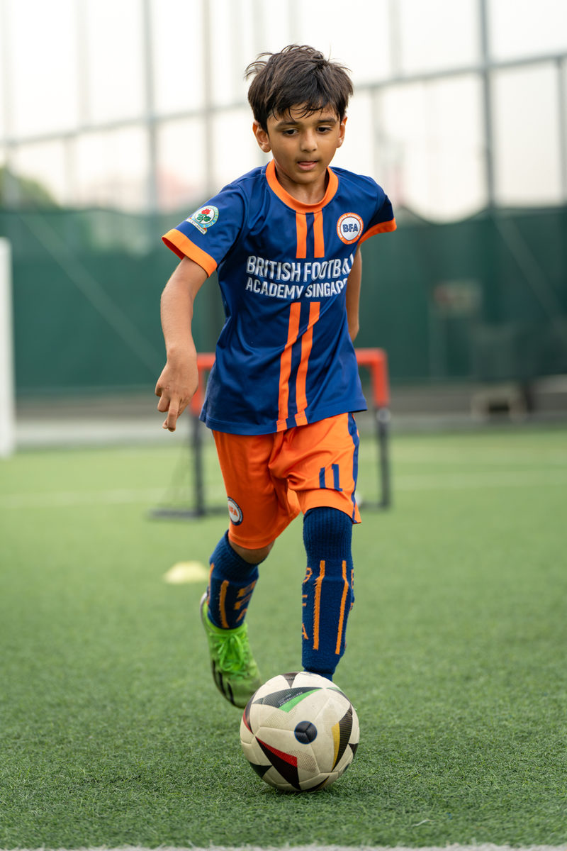 BFA academy player in match kit
